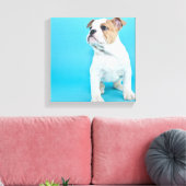 Cute Bulldog Puppy Canvas Afdruk (Insitu (Woonkamer))