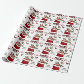 Cute Bulldog Puppy in kerstcadeautas Cadeaupapier (Uitgerold)