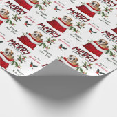 Cute Bulldog Puppy in kerstcadeautas Cadeaupapier (Hoek)