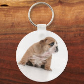 Cute bulldog puppy key ring sleutelhanger (Voorkant)