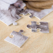 Cute Bulldog Puppy Sitting Down Legpuzzel (Zijkant)