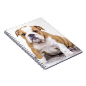 Cute Bulldog Puppy Sitting Down Notitieboek (Rechterzijde)