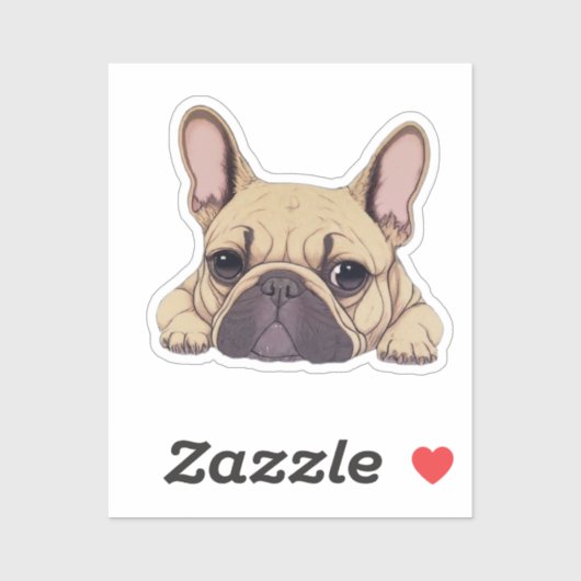 Cute Bulldog Sticker (Vel)