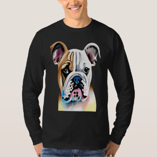 Cute Bulldog Watercolour for bulldog lovers, Men W T-shirt