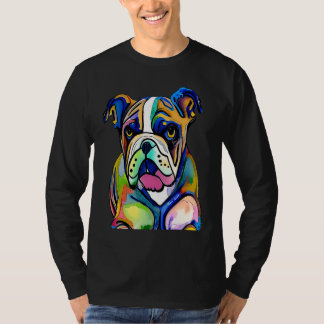 Cute Bulldog Watercolour for bulldog lovers, Men W T-shirt