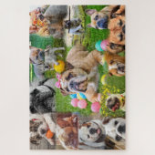 Cute Bulldogs Art | Foto-collage-honden Legpuzzel (Verticaal)