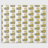 Cute Bulldozer Pattern Cadeaupapier (Vlak)