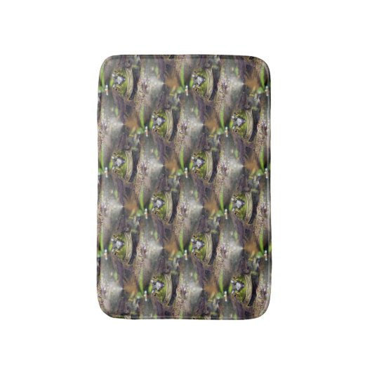 Cute Bullfrog Animal Natuur Pattern Badmat (Voorkant Verticaal)