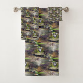 Cute Bullfrog Face Animal Natuur Pattern Bad Handdoek (Insitu)