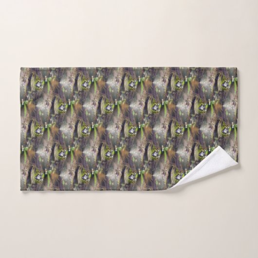 Cute Bullfrog Face Animal Natuur Pattern Bad Handdoek (Handdoek)