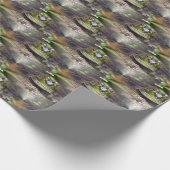 Cute Bullfrog Face Animal Natuur Pattern Cadeaupapier (Hoek)