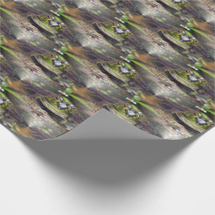 Cute Bullfrog Face Animal Natuur Pattern Cadeaupapier