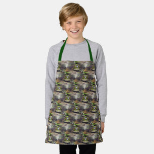 Cute Bullfrog Face Animal Natuur Pattern Schort
