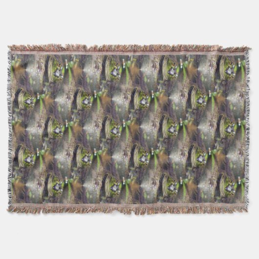 Cute Bullfrog Natuur Art Pattern Deken (Voorkant)
