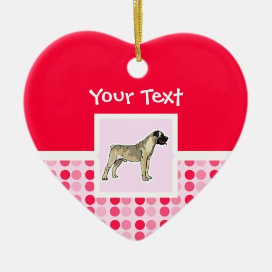 Cute Bullmastiff Keramisch Ornament (Voorkant)