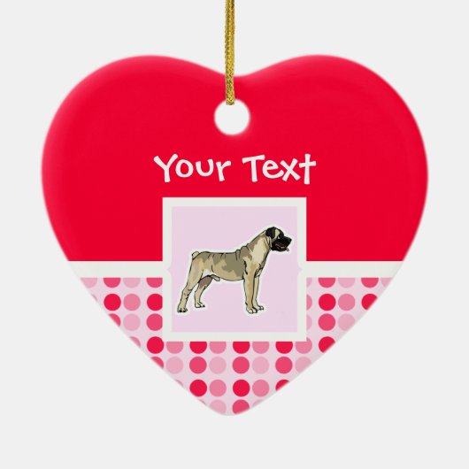 Cute Bullmastiff Keramisch Ornament (Achterkant)