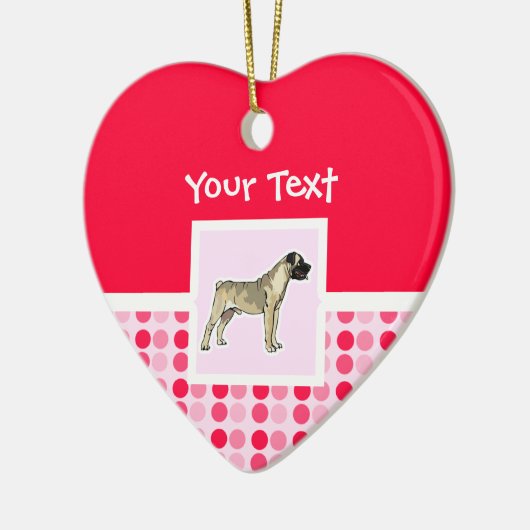 Cute Bullmastiff Keramisch Ornament (Links)