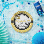 Cute Bumble Bee 1e verjaardag Partij Papieren Bordje (Feest)