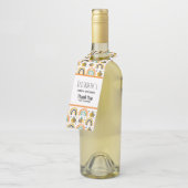 Cute Bumble Bee and Rainbows Pattern Baby shower Flessenhanger (Schuin)