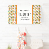 Cute Bumble Bee and Rainbows Pattern Baby shower Spandoek (Insitu)