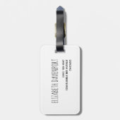 Cute Bumble Bee and Rainbows Pattern Bagagelabel (Achterkant verticaal)