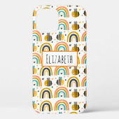 Cute Bumble Bee and Rainbows Pattern Case-Mate iPhone Case (Achterkant)