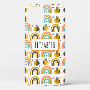 Cute Bumble Bee and Rainbows Pattern Case-Mate iPhone Case