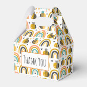 Cute Bumble Bee and Rainbows Pattern Hartelijk dan Bedankdoosjes (Voorkant Zijde)