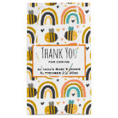 Cute Bumble Bee and Rainbows Pattern Hartelijk dan Klein Cadeauzakje (Achterkant)