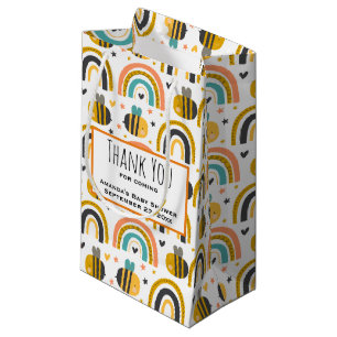 Cute Bumble Bee and Rainbows Pattern Hartelijk dan Klein Cadeauzakje
