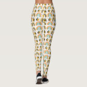 Cute Bumble Bee and Rainbows Pattern Leggings (Achterkant)