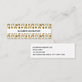 Cute Bumble Bee and Rainbows Pattern Mini Visitekaartje (Voorkant / Achterkant)