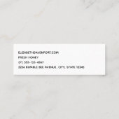 Cute Bumble Bee and Rainbows Pattern Mini Visitekaartje (Achterkant)