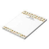 Cute Bumble Bee and Rainbows Pattern Notitieblok (Linkerzijde)
