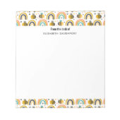 Cute Bumble Bee and Rainbows Pattern Notitieblok (Voorkant)