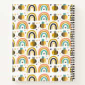 Cute Bumble Bee and Rainbows Pattern Notitieboek (Achterkant)