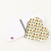 Cute Bumble Bee and Rainbows Pattern Notitieboek (Binnen)