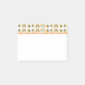 Cute Bumble Bee and Rainbows Pattern Post-it® Notes (Voorkant)