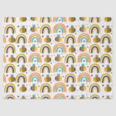 Cute Bumble Bee and Rainbows Pattern Tissuepapier (Voorkant)