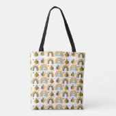 Cute Bumble Bee and Rainbows Pattern Tote Bag (Achterkant)