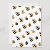 Cute Bumble Bee Baby shower Kaart (Achterkant)