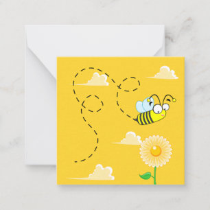 Cute Bumble Bee Bedankt voor je Mini Note Card Notitiekaartje