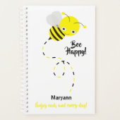 Cute Bumble Bee, Bee Happy Persoonlijk Planner (Voorkant)