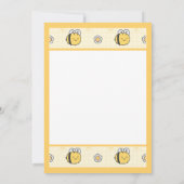 Cute Bumble Bee Boy Girl Baby shower Bedankkaart (Achterkant)