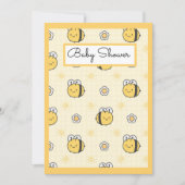 Cute Bumble Bee Boy Girl Baby shower Kaart (Voorkant)