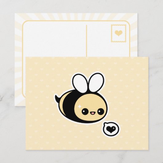 Cute Bumble Bee Briefkaart (Voorkant / Achterkant)