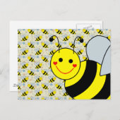 Cute Bumble Bee Briefkaart (Voorkant / Achterkant)