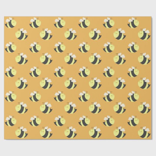 Cute Bumble Bee Cadeaupapier (Vlak)