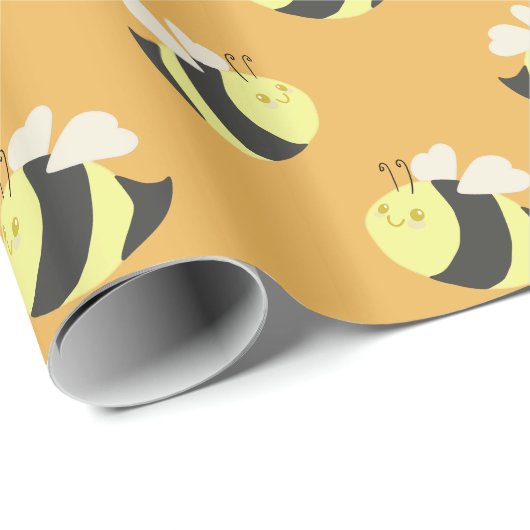 Cute Bumble Bee Cadeaupapier (Rol Hoek)