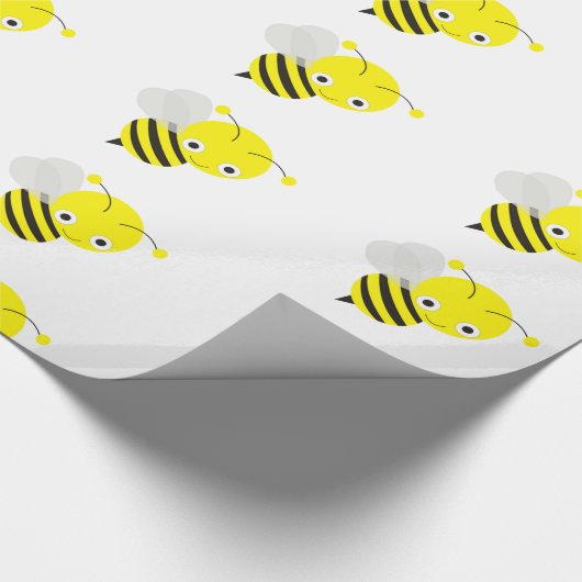 Cute Bumble Bee Cadeaupapier (Hoek)